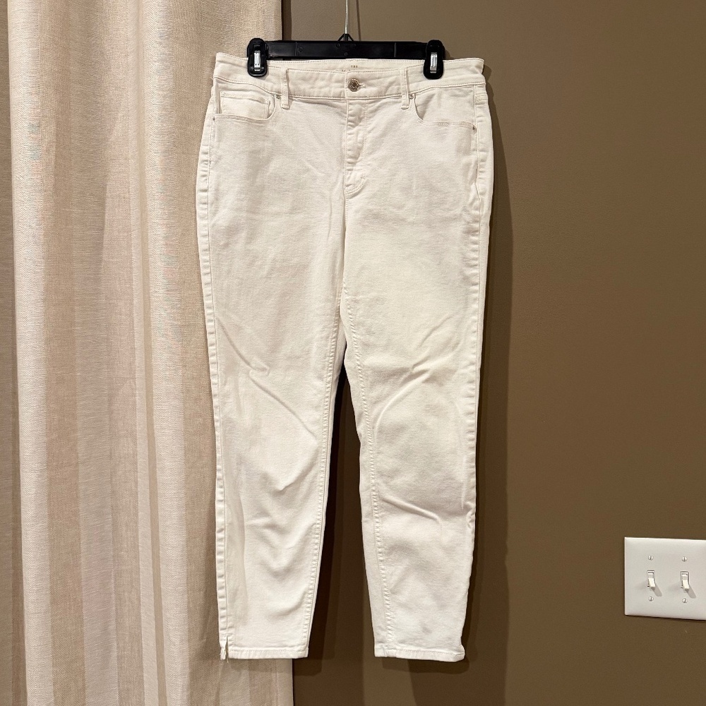 White House Black Market Women's White Skinny Cop Jeans, Size 10